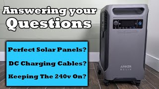 Anker SOLIX F3800  Your Questions Answered DC Charging Cables  Ideal Solar Panels  and More [upl. by Lrad191]