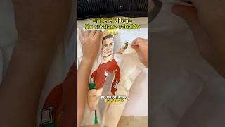 Dañe el dibujo de cristiano Ronaldo para hacerlo mejor 😳😭😭 cristianoronaldo arte dibujo [upl. by Adnilre]