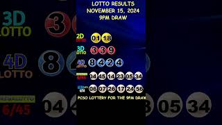 Lotto Result November 15 2024 9pm Draw shorts [upl. by Campbell]