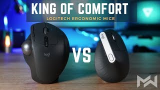 BEST Ergonomic Mouse of 2024  Logitech MX Ergo vs MX Vertical  Comparison Review [upl. by Noicpecnoc]