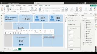 Tutorial Membuat Dashboard di Power BI HR Performance Dashboard  Part 2 powerbi dashboard [upl. by Areit]