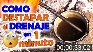 ► Como DESTAPAR un DRENAJE muy TAPADO de CASA en 1 MINUTO [upl. by Sena]