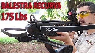 Teste de Tiro com Balestra Recurva de 175 Lbs MK XB21BK  Ventureshop [upl. by Oinotnanauj]