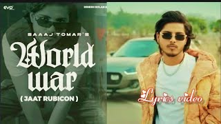 World war official lyrics video  Saang tomer  tare lambo barki body [upl. by Pik]