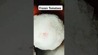 Frozen Tomatoes chill food lover tomatoes take a look chill Tomatoes 😋🍅😋 sorts video viral [upl. by Ainivad]