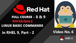 Basic Commands of Linux in RHEL  9 Part  2 [upl. by Aicinod599]