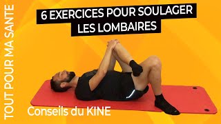 Soulager la douleur lombaire  6 exercices kiné à faire [upl. by Henderson]