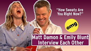 Emily Blunt and Matt Damon Interview Each Other [upl. by Knowles379]