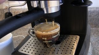 Review and Demo for the DeLonghi EC155 15 BAR Pump Espresso and Cappuccino Maker [upl. by Ethelind]