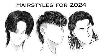 Top 5 Trending Mens Hairstyles for 2024 [upl. by Auqenehs]