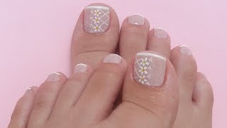 UNHAS DOS PÉS DECORADAS  LINDAS E DELICADAS [upl. by Aimet]