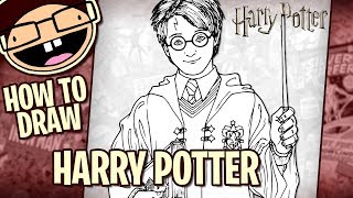 How to Draw HARRY POTTER Harry Potter Movie Series  Narrated Easy StepbyStep Tutorial [upl. by Eberhard774]