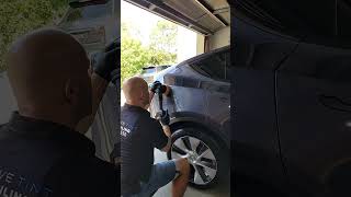 Polishing Tesla Model Y Cordless 15mm Shine Mate brisbane goldcoast queensland [upl. by Nywrad]