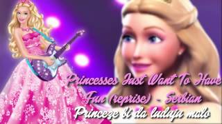 BarbiePrincess amp Popstar Princesses Just Want To Have Fun Serbian [upl. by Kwabena]