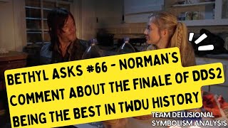 Bethyl Asks 66  Normans Comment About the Finale of DD S2 Being the Best in TWD History [upl. by Anaeed]