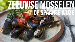 RECEPT Zeeuwse Mosselen op Spaanse wijze  OhMyFoodness [upl. by Zetrauq40]