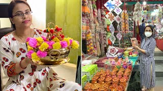 Vlog 322 Kojagari Laxmi Puja Ke Liye Kiya Hai Shopping  Simply Laxmis Life [upl. by Ahsito]