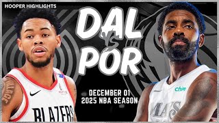 Dallas Mavericks vs Portland Trail Blazers Full Game Highlights  Dec 1  2025 NBA Season [upl. by Dnaltruoc405]