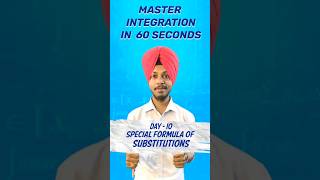 Mastering Integration  Part10  In One Minute  Special Formulas Using Substitution maths [upl. by Dielu919]