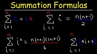 Summation Formulas and Sigma Notation  Calculus [upl. by Mikkanen]