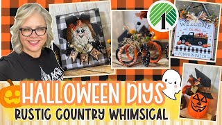 👻🎃 RUSTIC COUNTRY HALLOWEEN DIYs and CRAFTS 2024  Ghost Busted Canvas Shadow Box [upl. by Adnoluy863]