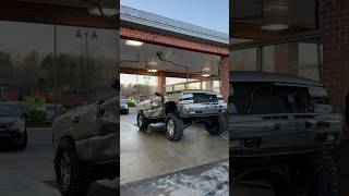 Squatted Truck Cut Roof With Sawza  Custom Cut Lifted Truck Tahoe [upl. by Nnalatsyrc]