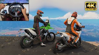 Kawasaki KX 450F amp KTM 450 Rally  OFFROAD Rally Bike  The Crew Motorfest  Logitech G29 gameplay [upl. by Yhtuv699]