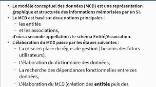 Bases de données dictionnaire de données Relations dépendances fonctionnelles formes normales [upl. by Naeloj771]