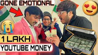 Giving 1 Lakh To My Father 🔥 YOUTUBE MONEY [upl. by Irami382]