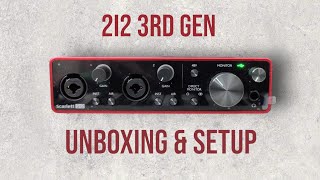 Focusrite Scarlett 2i2 3rd gen USB Audio Interface Unboxing amp Setup [upl. by Esinev]