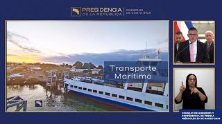 Primicia Columbia  Gobierno exonera pago de Ferry a usuarios de buses Nicoya Hojancha y Nandayure [upl. by Hambley]