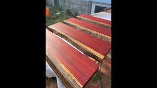 Live Edge Padauk Floating Shelves [upl. by Picker]