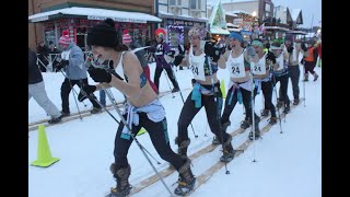 2019 Birkie Giant Ski in downtown Hayward [upl. by Spragens]