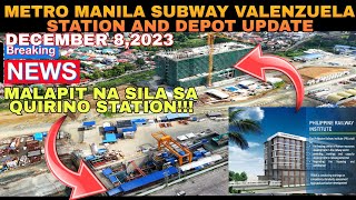 METRO MANILA SUBWAY VALENZUELA STATION AND DEPOT DECEMBER 82023 [upl. by Ahaelam]