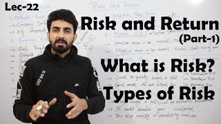 22 Risk and its Types  Risk and Return part1  BBA MBA Business studies [upl. by Froehlich]