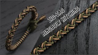 HOW TO MAKE ZIG ZAG RINGBOLT HITCHING PARACORD BRACELET EASY PARACORD TUTORIAL DIY [upl. by Becky]