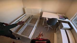 IKEA BRIMNES  Headboard and Bed instructions gopro ikea diy taskrabbit Part 3 [upl. by Suzan]