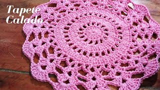 Centro de Mesa o Tapete Calado en Crochet  Paso a Paso [upl. by Doownyl]