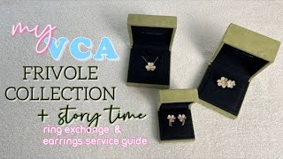 MY VAN CLEEF amp ARPELS FRIVOLE COLLECTION  story time ring exchange amp earrings service [upl. by Berthoud729]