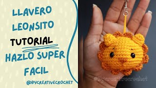 Tutorial Llavero Leon Amigurumi leonsito 🥰💕 [upl. by Einohtna]