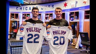 Pulisic and Philipp at Chicago Cubs  BVB meets MLB [upl. by Ayeki493]