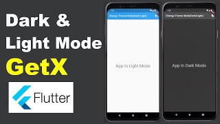 Flutter Switch Dark and light theme mode with GetX library source code getx flutter darklight [upl. by Nilesoj285]