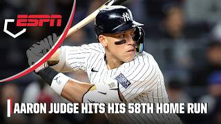 Aaron Judge POWER SURGE ⚡ 5th straight game with HR now 58 on the season  ESPN MLB [upl. by Claybourne]