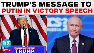 Trump Victory Speech LIVE Trump Gives This Message To Putin After Historic Win US Election Results [upl. by Norihs]