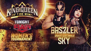 Shayna Baszler vs Iyo Sky  Queen of The Ring Quarterfinals Match Raw May 13 2024 [upl. by Doralin]