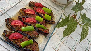 VAZGEÇİLEMEZ LEZZET💯FIRINDA KARNIYARIK 🍆 patlıcan sivas patlıcanlıyemekler aubergines anayemek [upl. by Eppilihp]