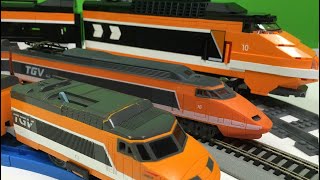 TGV Trains  LEGO HO Scale and TOMY Train Collection [upl. by Rosenwald254]