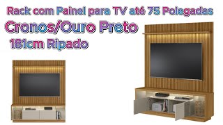 Rack Com Painel Para Tv Até 75 Pquot 181cm Ripado Fita Ledmontagem paineldetv rack passofundo [upl. by Nosloc]