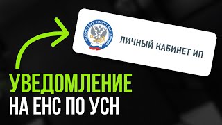 Как заполнить уведомление на ЕНС по УСН в личном кабинете ИП [upl. by Eli242]