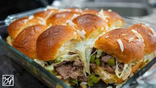 These Philly Cheesesteak Sliders are a Game Day MUST [upl. by Ybsorc897]